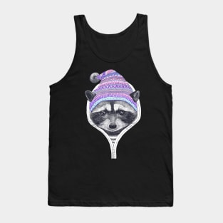 Raccoon in a hood Tank Top